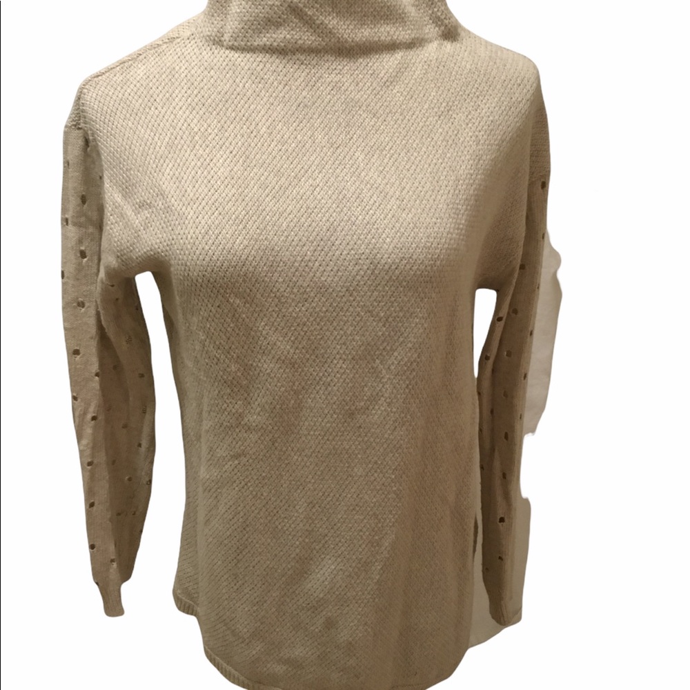 cotton/ cashmere mock neck, s/m anthropology, Moth